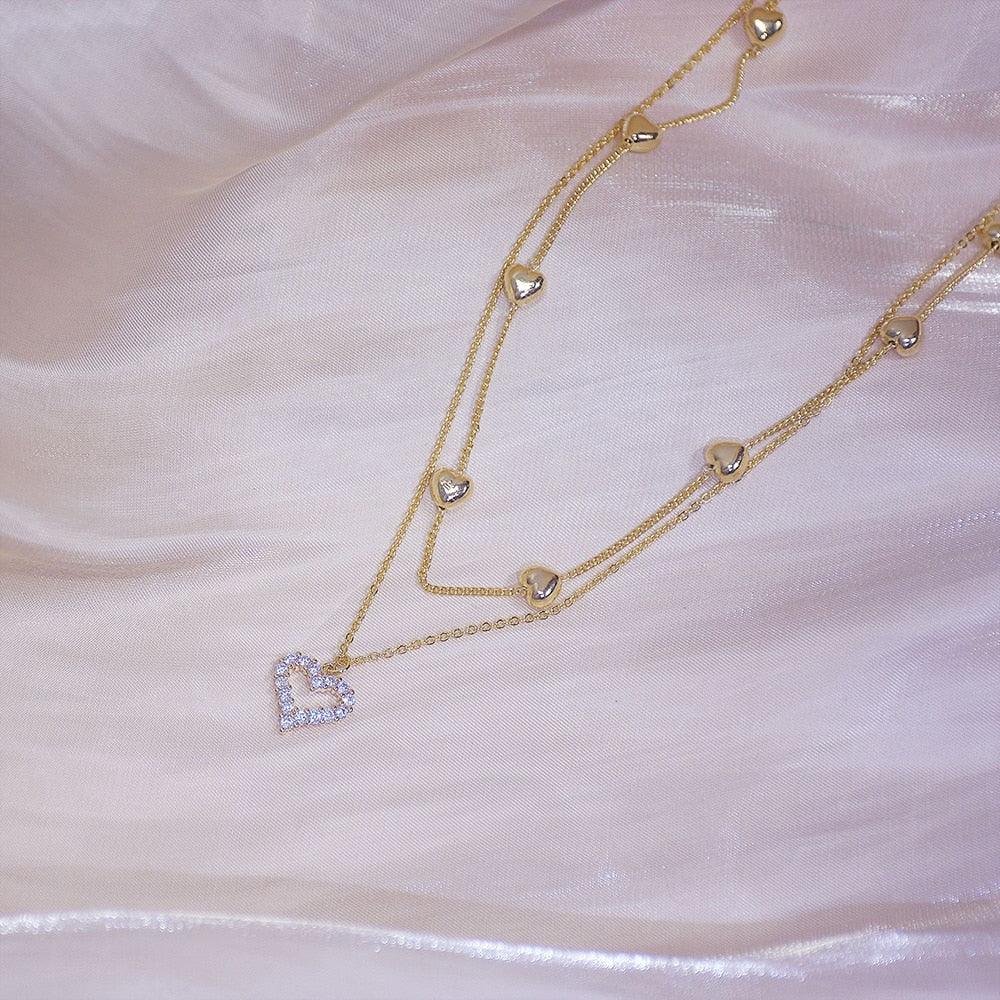 Coeur Collier Brillant