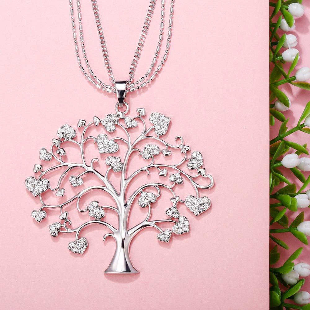Collier Arbre de Vie Pendentif pour Femme - Bijoux Accessoires Cadeau