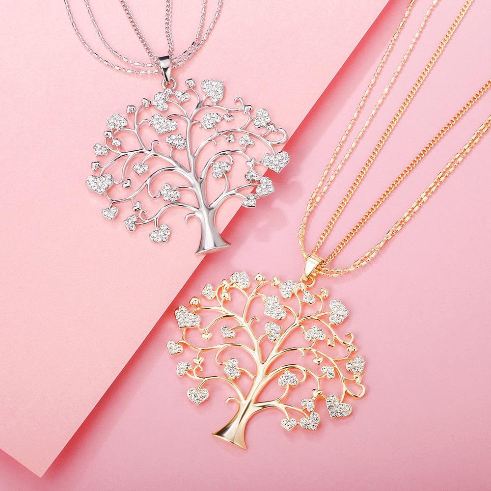 Collier Arbre de Vie Pendentif pour Femme - Bijoux Accessoires Cadeau