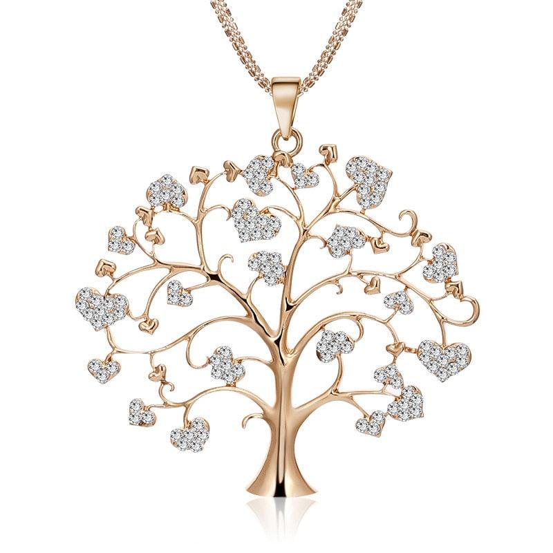 Collier Arbre de Vie Pendentif pour Femme - Bijoux Accessoires Cadeau gold