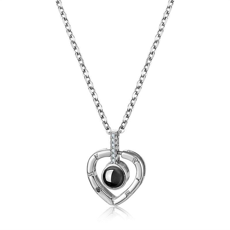 Collier Lettre 100 Langues Je T'aime Projection LV0963-4