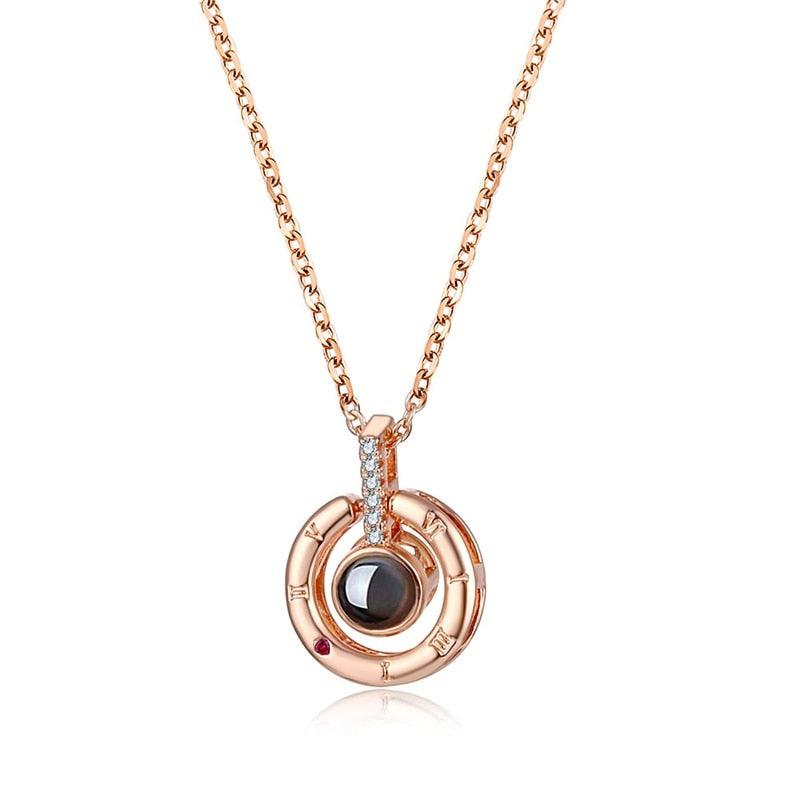 Collier Lettre 100 Langues Je T'aime Projection LV0963-2