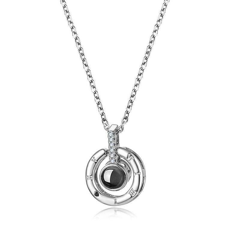 Collier Lettre 100 Langues Je T'aime Projection LV0963-1