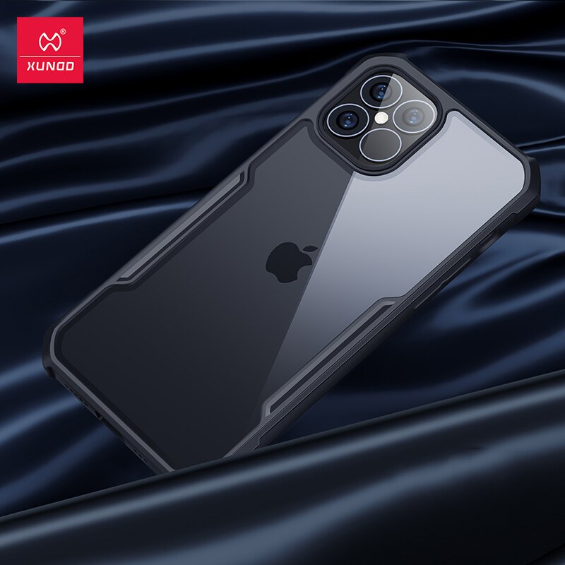 Coque iPhone 12 Mini 12 Pro Max - Coque transparente Xundd résistante aux chocs pour iPhone12 Mini 5.4" Black