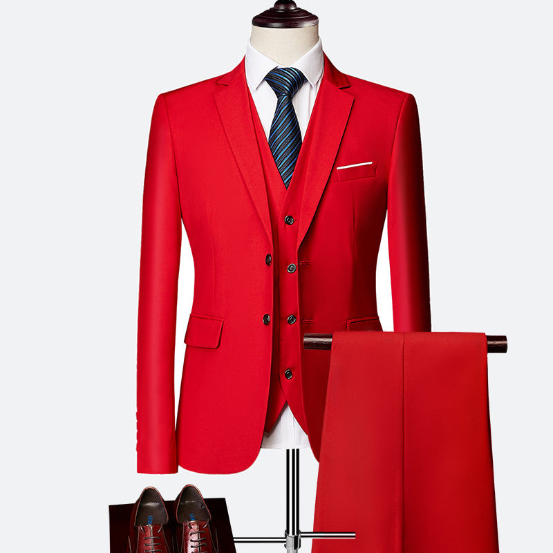 "Costume 3 Pièces Homme | AOMshop" gules