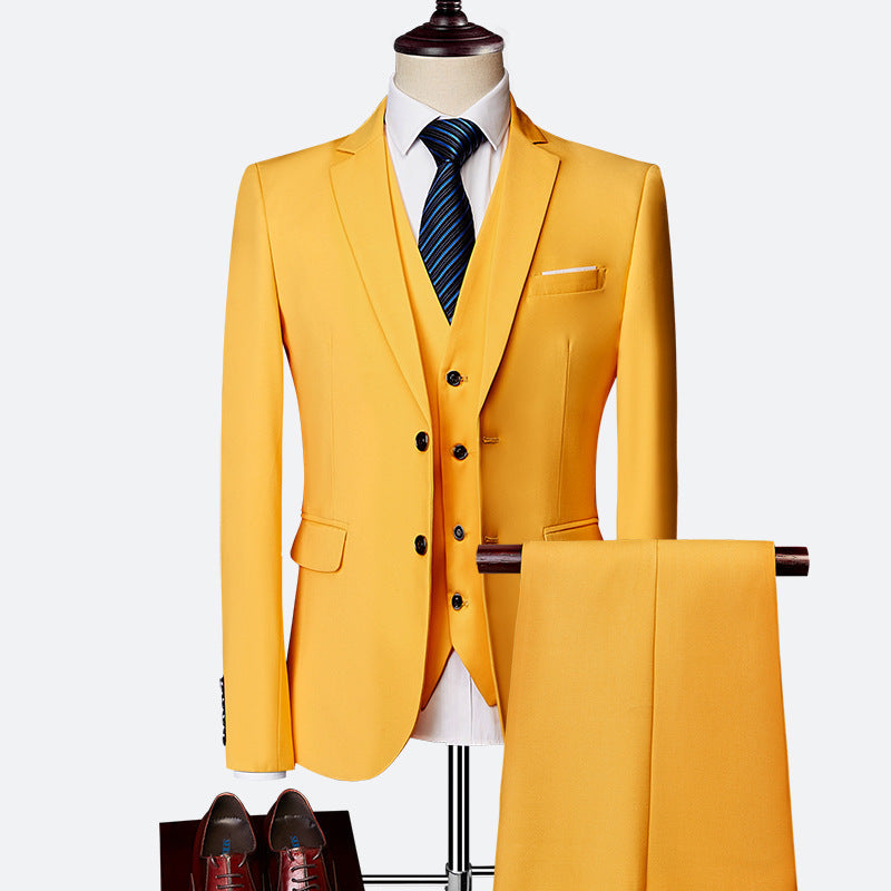 "Costume 3 Pièces Homme | AOMshop" yellow