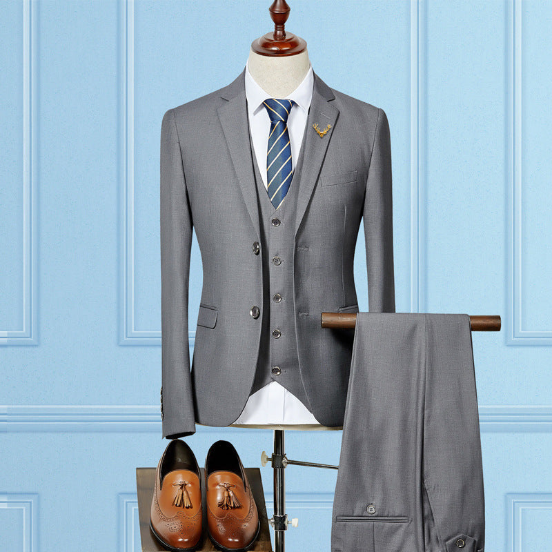 "Costume Mariage Homme Sur Mesure - Slim Fit 3 Pièces | AOMshop" Dark Grey