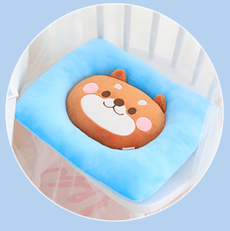- Coussin Rond avec Fleurs - AOMshop Blue Square