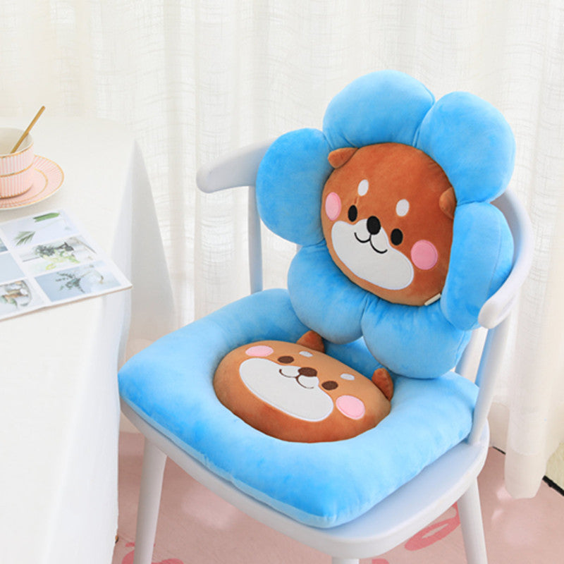 - Coussin Rond avec Fleurs - AOMshop