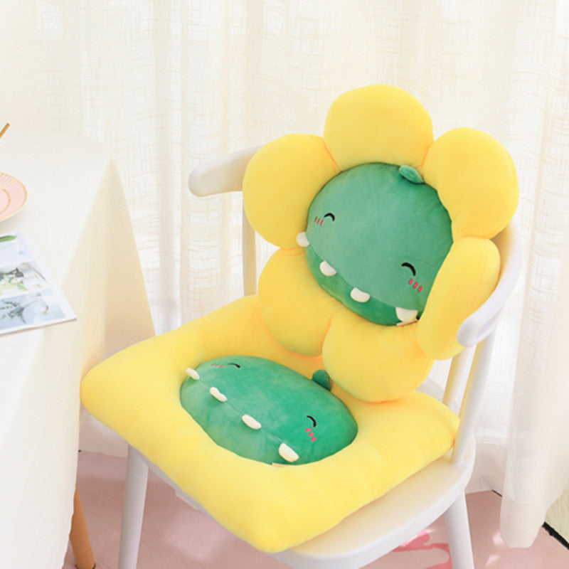 - Coussin Rond avec Fleurs - AOMshop