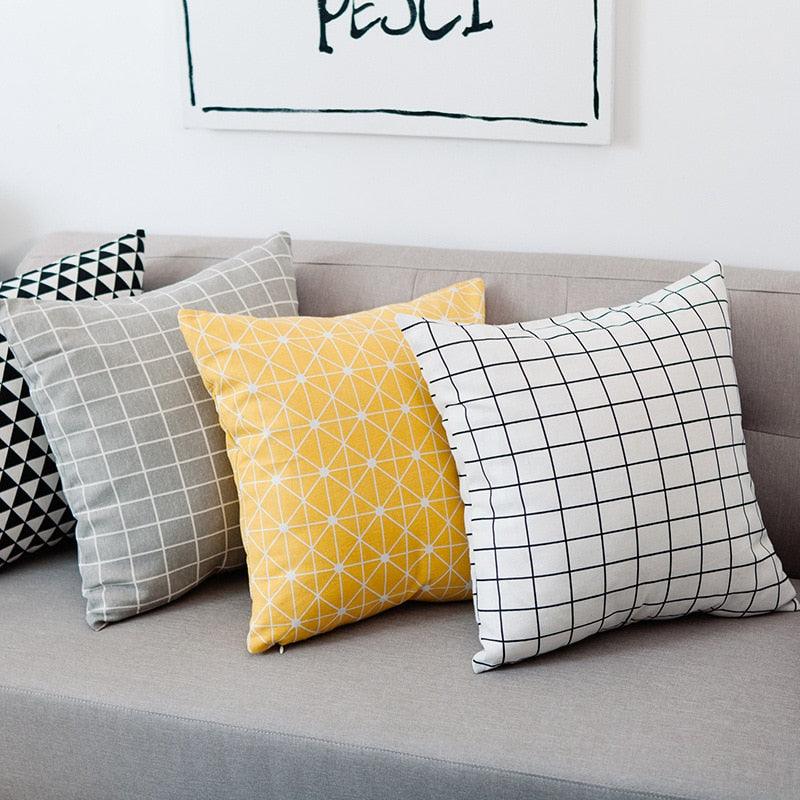 Coussin en coton nordique pour canapé, housse de coussin pour coussin de voiture, textile d'intérieur
