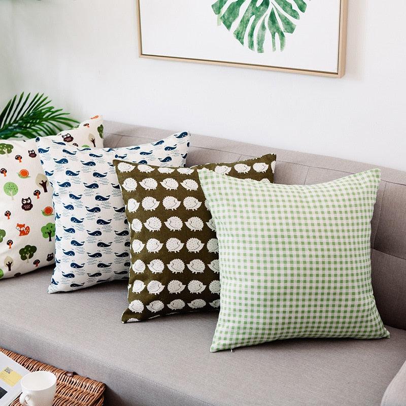Coussin en coton nordique pour canapé, housse de coussin pour coussin de voiture, textile d'intérieur