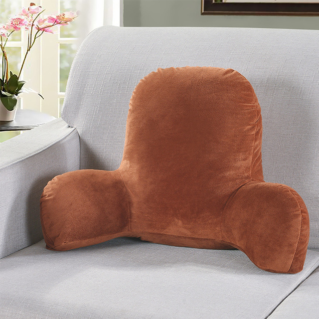"Coussin en velours côtelé uni avec accoudoir et appui-tête sur AOMshop"