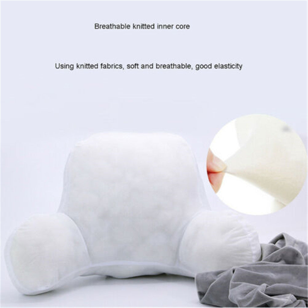 "Coussin en velours côtelé uni avec accoudoir et appui-tête sur AOMshop"