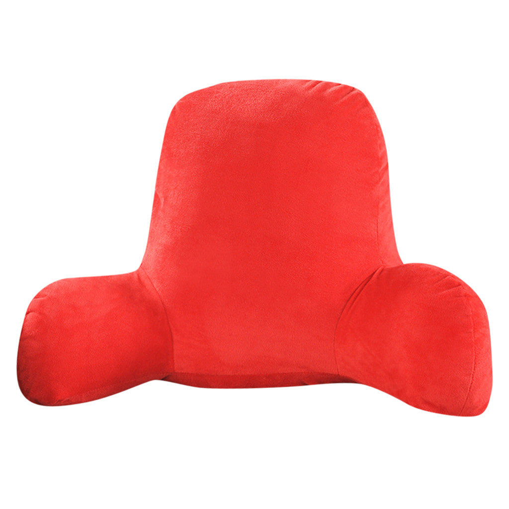 "Coussin en velours côtelé uni avec accoudoir et appui-tête sur AOMshop" Red