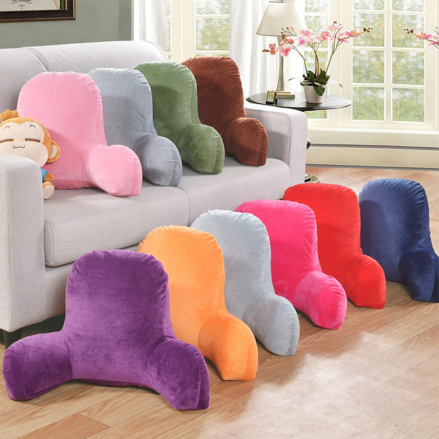 "Coussin en velours côtelé uni avec accoudoir et appui-tête sur AOMshop"