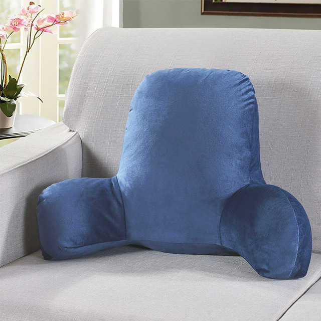 "Coussin en velours côtelé uni avec accoudoir et appui-tête sur AOMshop"