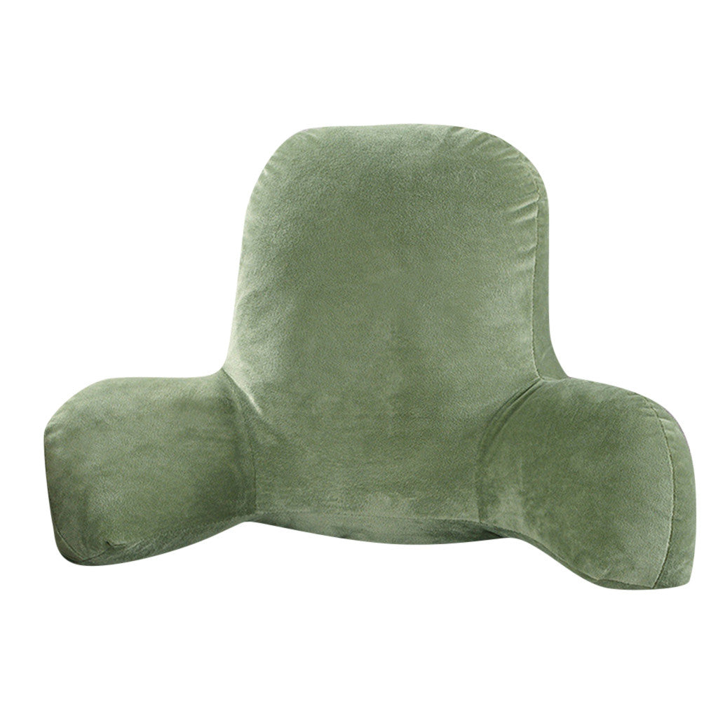 "Coussin en velours côtelé uni avec accoudoir et appui-tête sur AOMshop" Green