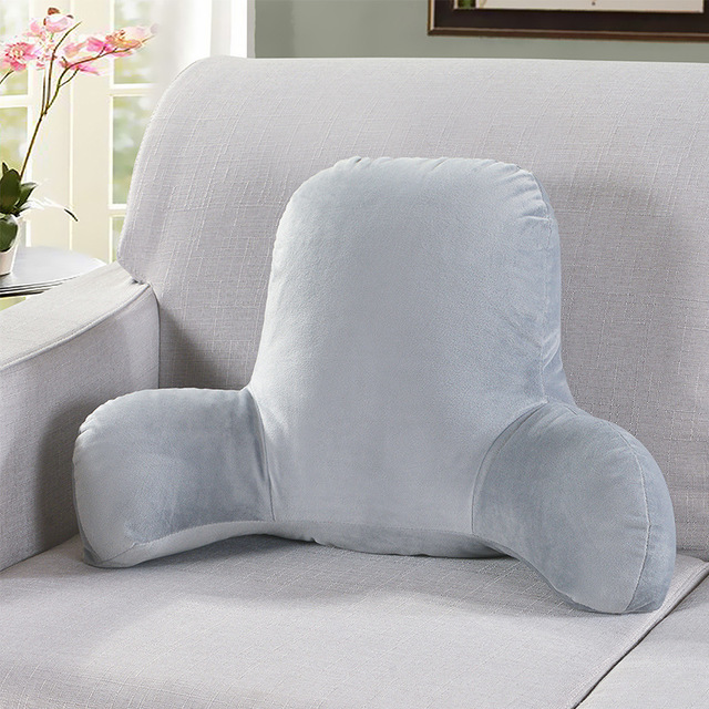 "Coussin en velours côtelé uni avec accoudoir et appui-tête sur AOMshop"