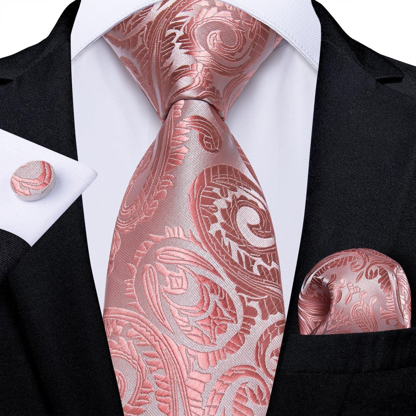 "Cravate pour homme en soie de designer paisley bleu sarcelle DiBanGu" MJ-7494