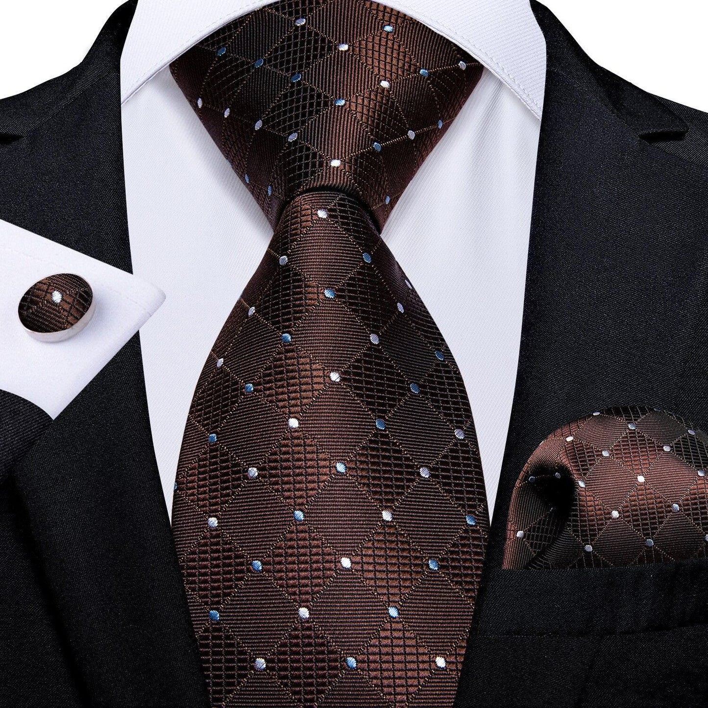 "Cravate pour homme en soie de designer paisley bleu sarcelle DiBanGu" MJ-7373