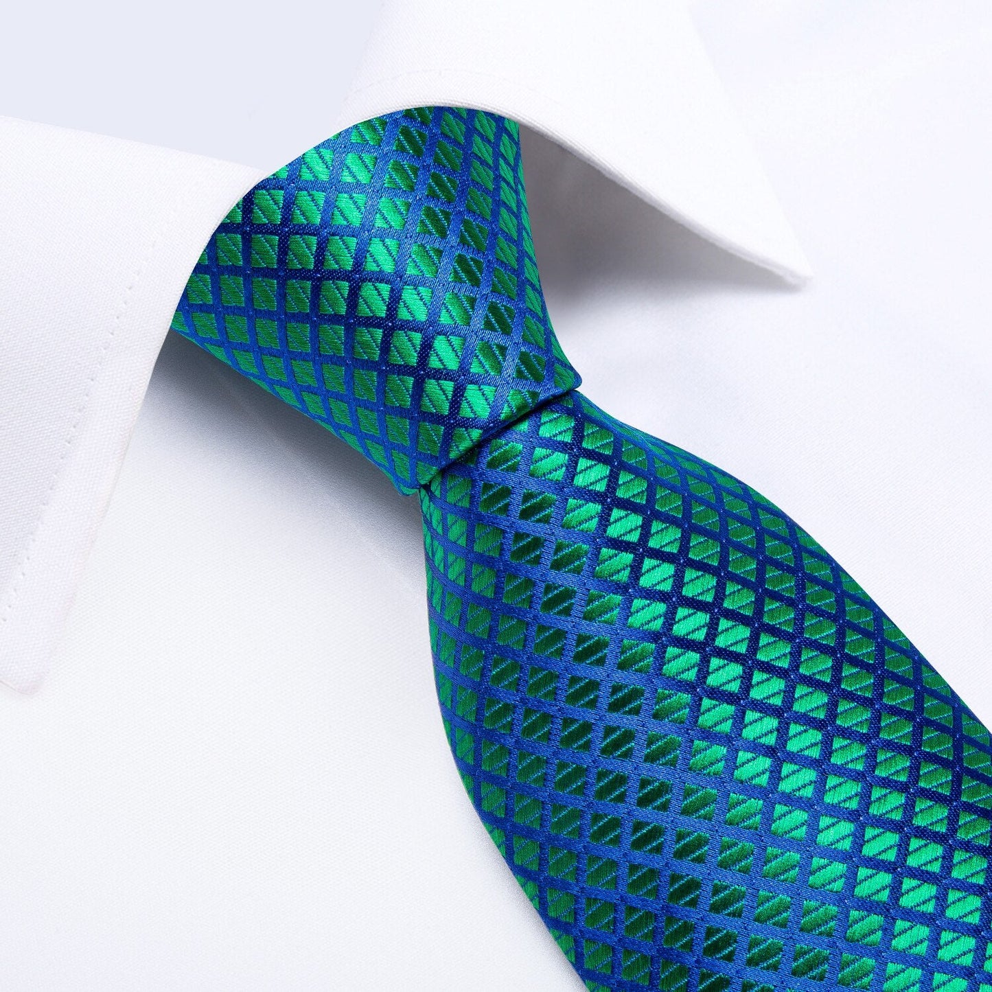 "Cravate pour homme en soie de designer paisley bleu sarcelle DiBanGu"