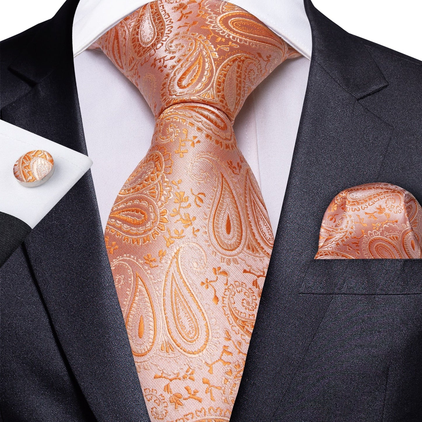 "Cravate pour homme en soie de designer paisley bleu sarcelle DiBanGu" MJ-0586