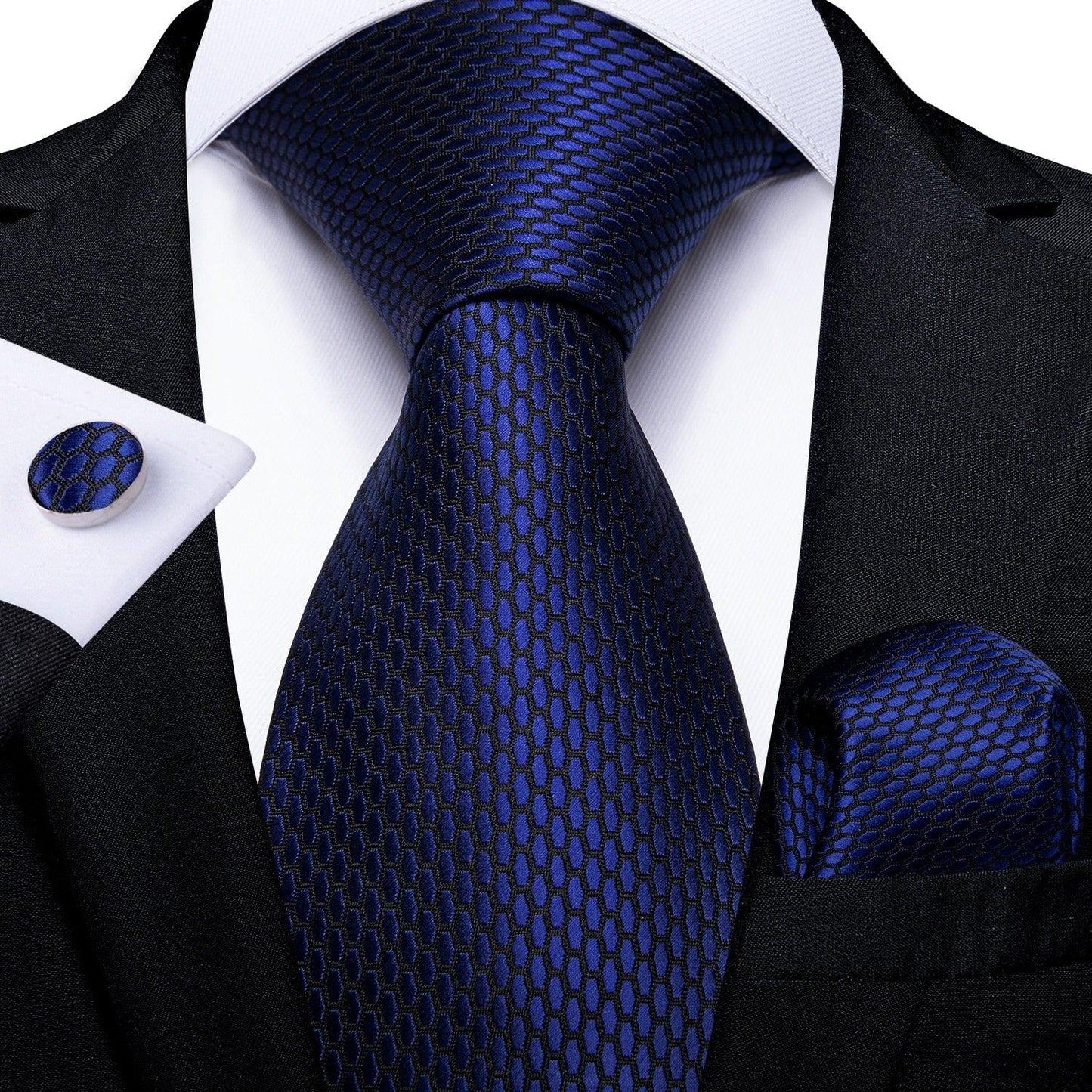 "Cravate pour homme en soie de designer paisley bleu sarcelle DiBanGu" MJ-1511