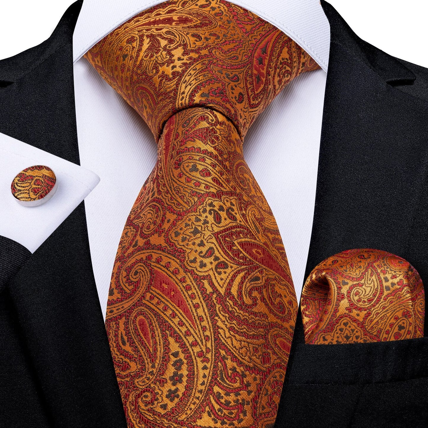"Cravate pour homme en soie de designer paisley bleu sarcelle DiBanGu" MJ-0976