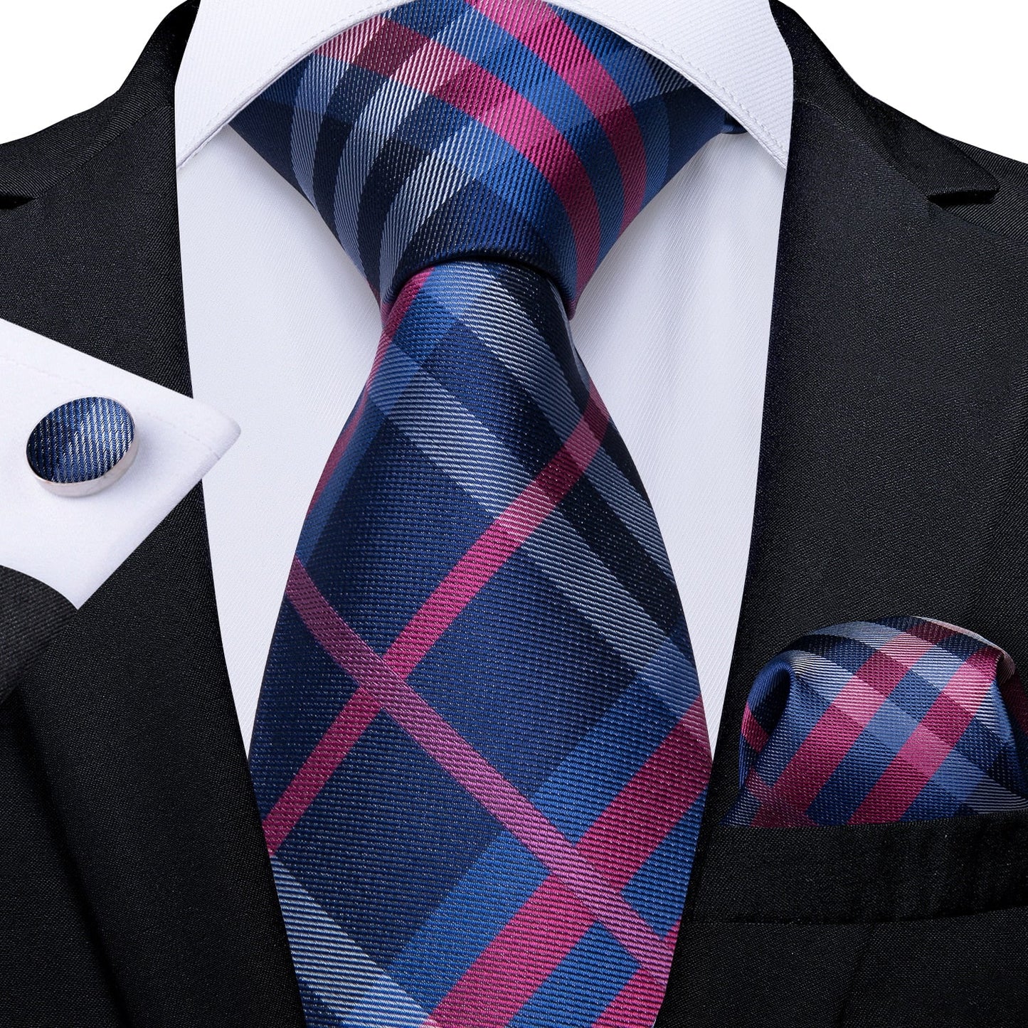 "Cravate pour homme en soie de designer paisley bleu sarcelle DiBanGu" MJ-0653