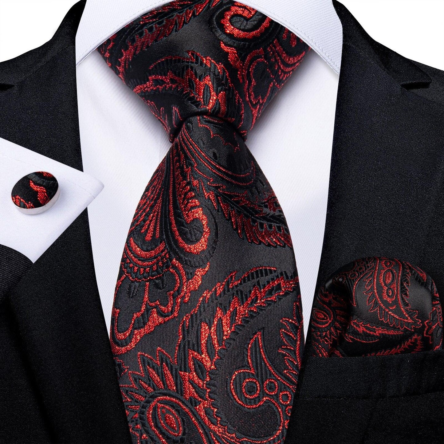 "Cravate pour homme en soie de designer paisley bleu sarcelle DiBanGu" MJ-7451
