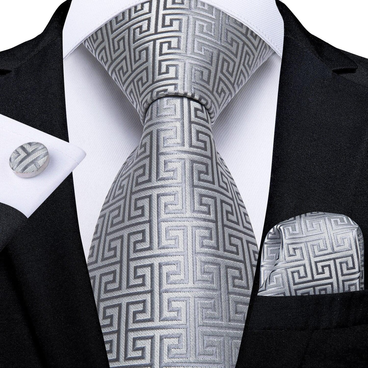 "Cravate pour homme en soie de designer paisley bleu sarcelle DiBanGu" MJ-0484