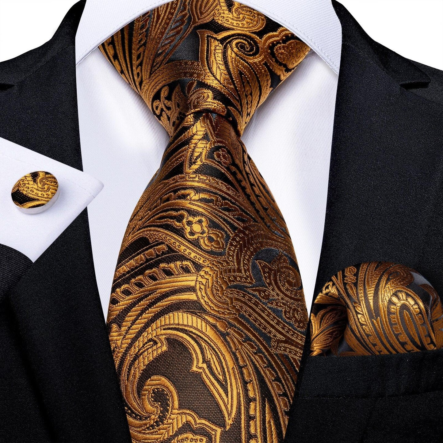 "Cravate pour homme en soie de designer paisley bleu sarcelle DiBanGu" MJ-7466