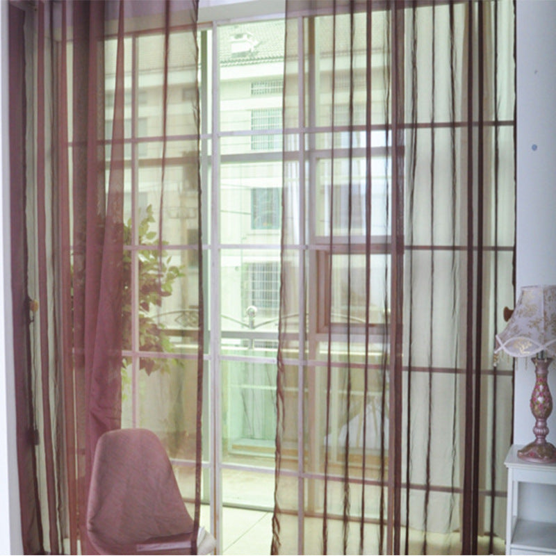 "Curtains modernes en tulle transparent pour salon et chambre - AOMshop" Brown 100x270cm