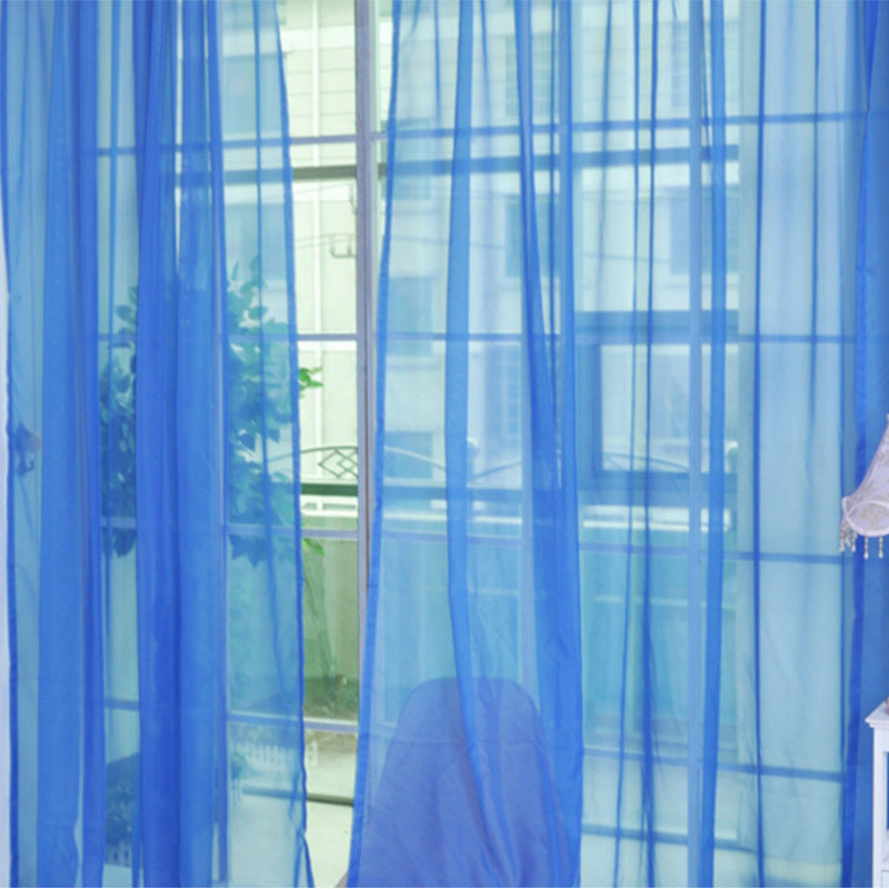"Curtains modernes en tulle transparent pour salon et chambre - AOMshop" Navy blue