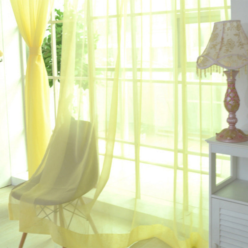 "Curtains modernes en tulle transparent pour salon et chambre - AOMshop" Golden 100x270cm