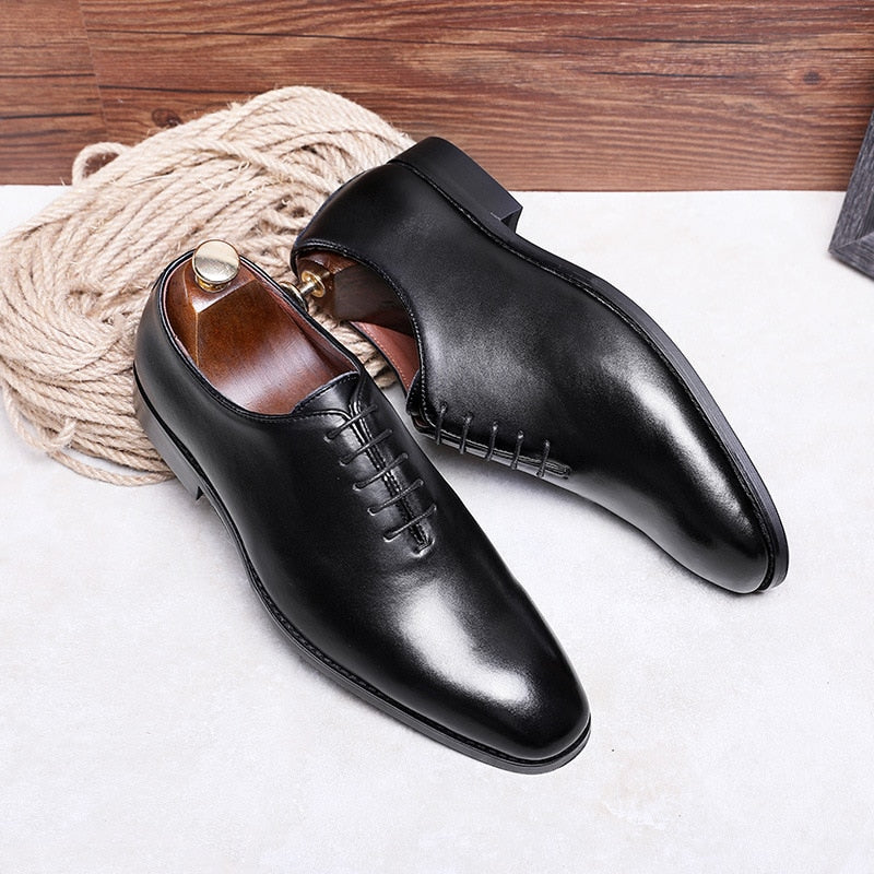 DESAI Men's Business Dress Casual Shoes - Chaussures Oxford en Cuir Véritable pour Hommes</h1>
