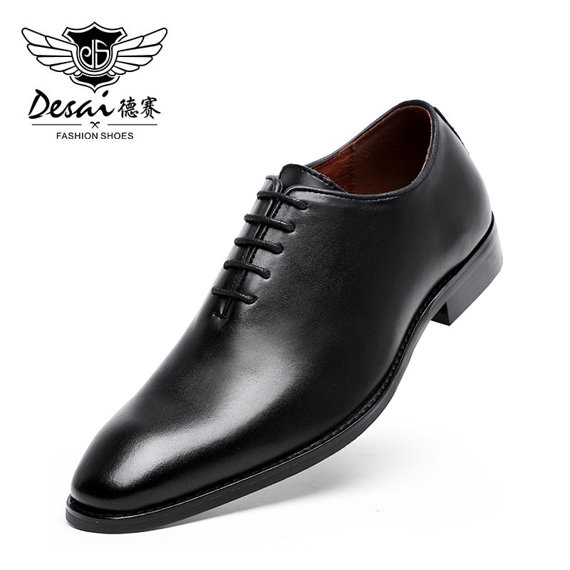 DESAI Men's Business Dress Casual Shoes - Chaussures Oxford en Cuir Véritable pour Hommes</h1>