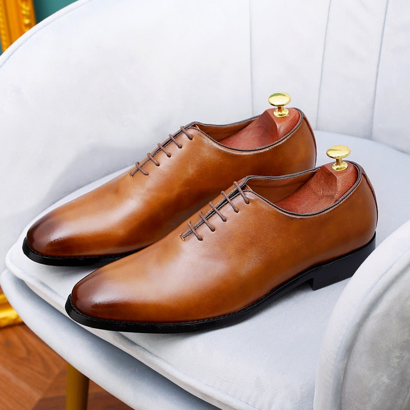 DESAI Men's Business Dress Casual Shoes - Chaussures Oxford en Cuir Véritable pour Hommes</h1>