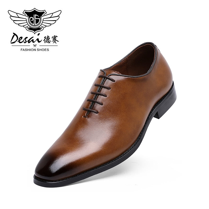 DESAI Men's Business Dress Casual Shoes - Chaussures Oxford en Cuir Véritable pour Hommes</h1>
