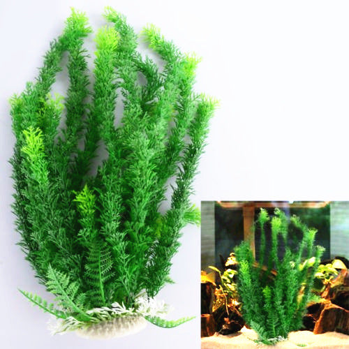 Décor d'aquarium à plantes simulées - AOMshop Green 45cm