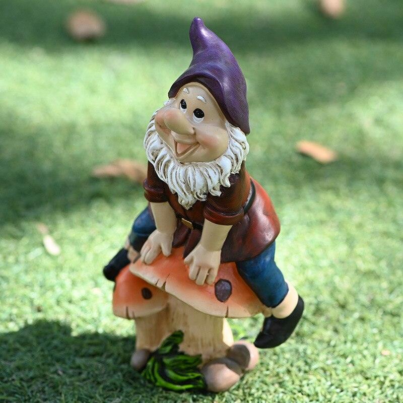 Décoration de jardin nain cartoon créatif en résine