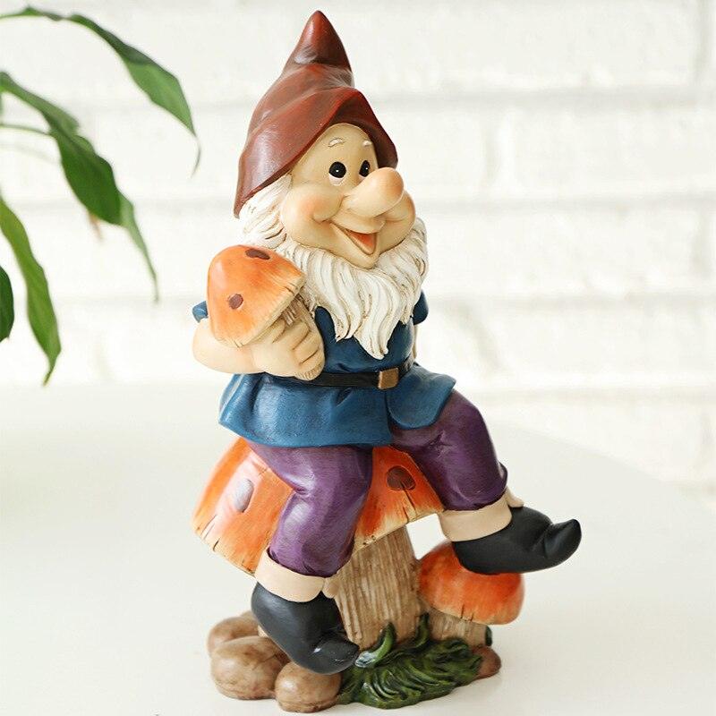 Décoration de jardin nain cartoon créatif en résine