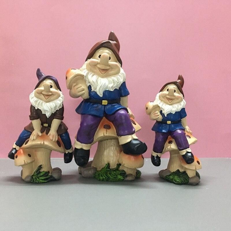 Décoration de jardin nain cartoon créatif en résine