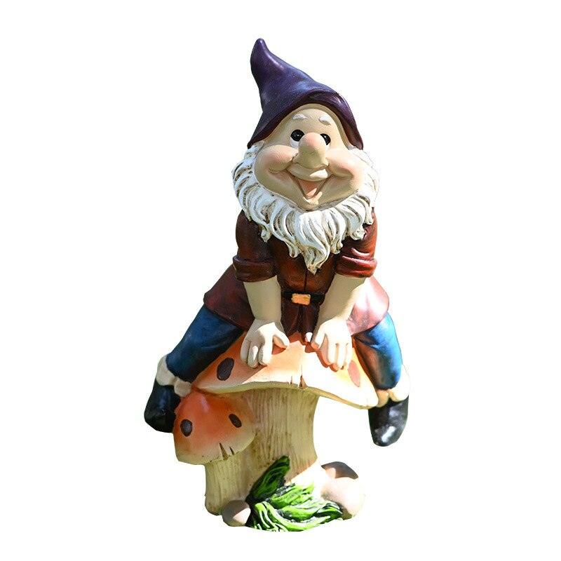 Décoration de jardin nain cartoon créatif en résine