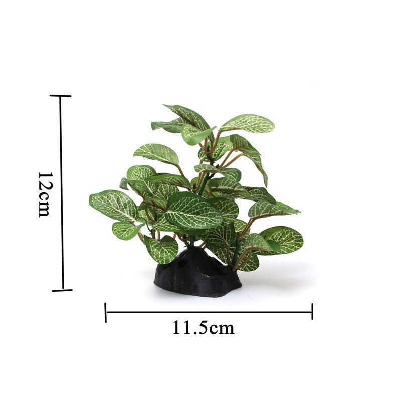 Décoration de plante simulée en herbe et bois - AOMshop