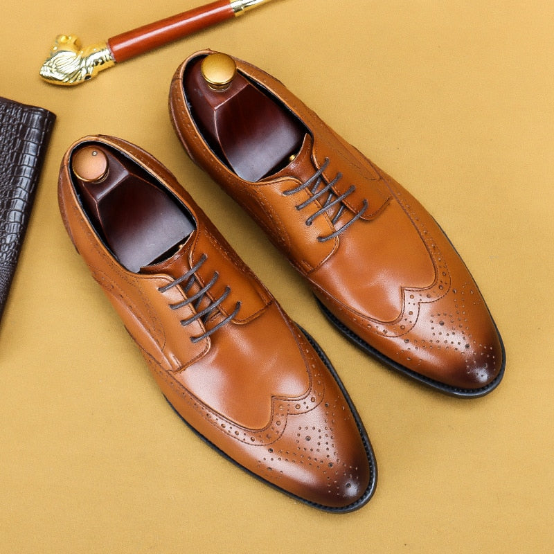 Desai 2022 New Men Dress Handmade Shoes - Oxford en Cuir Véritable