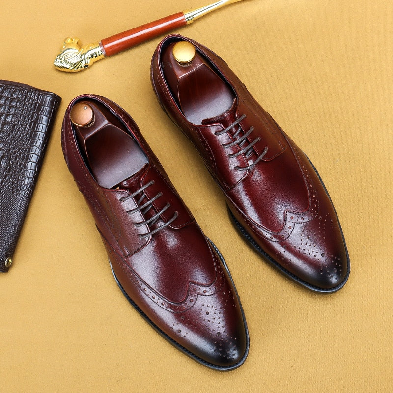 Desai 2022 New Men Dress Handmade Shoes - Oxford en Cuir Véritable