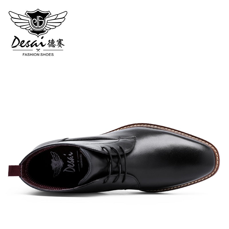 Desai Men Motorcycle Boots - Bottes Militaires en Cuir Véritable