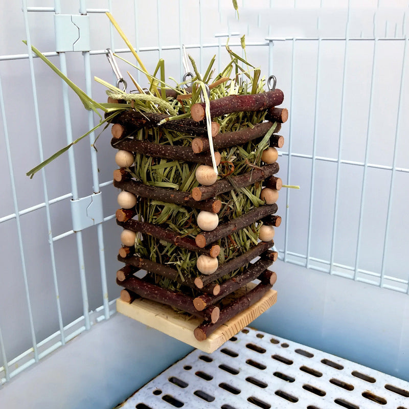 Distributeur de nourriture pour lapin en forme de boule de foin - AOMshop 2 Style